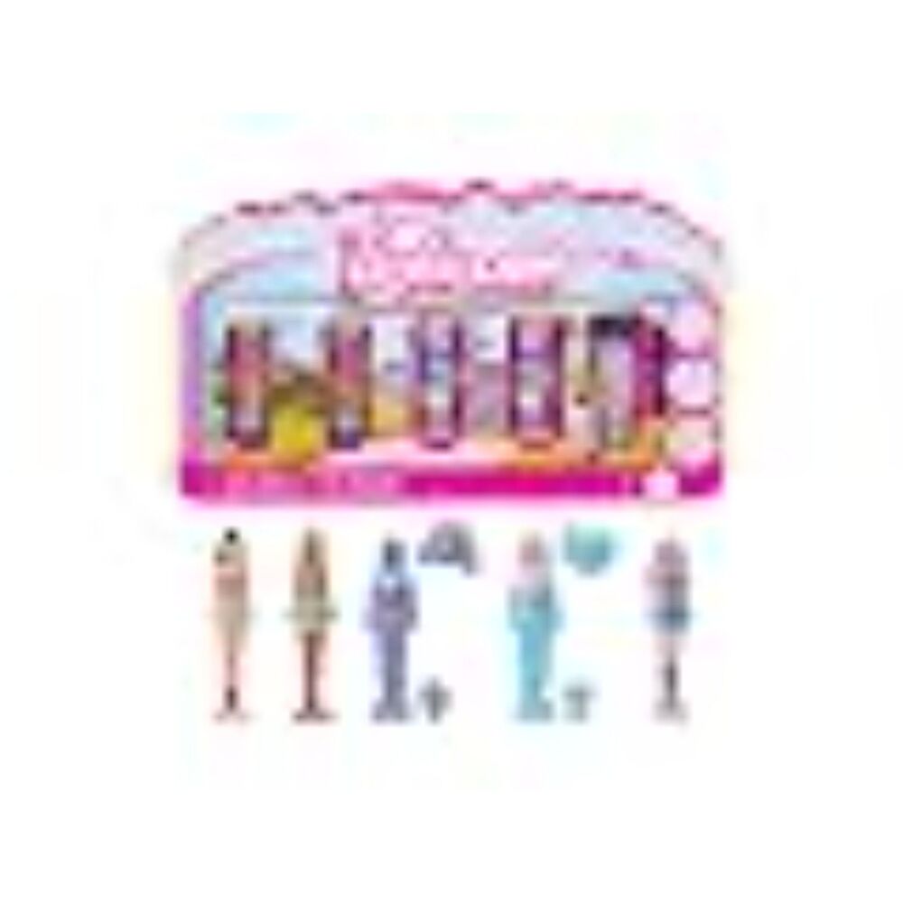Barbie Mini Barbie Land 5-Pack Pop Reveal Dolls, 1.5-inch Mini Doll with Surpris